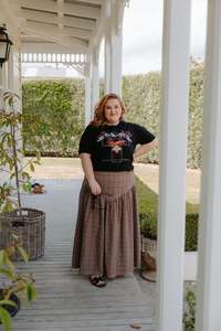 Poppy Skirt - Brown Check