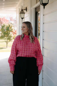 Sheer Top - Pink Heart