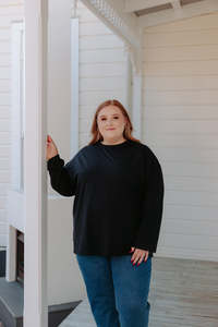 Oversized Tee LS - Black