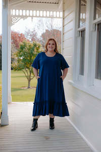Tilda Dress - Navy Stretch