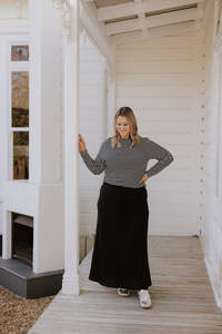 Boat Top - B&W Stripe