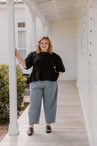 Xxs 14: Ted Barrel Pants - Denim Stripe