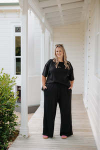 Oversized Tee - Black Texture
