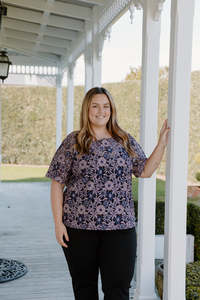 Xxs 14: Muse Tee - Navy Lace