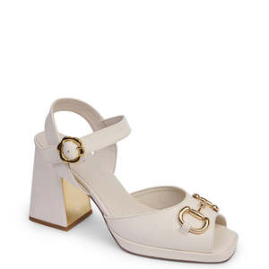 Heels: KATHRYN WILSON TRIXIE HEEL WHITE CALF