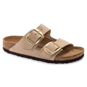BIRKENSTOCK ARIZONA BIG BUCKLE NUBUCK SANDCASTLE