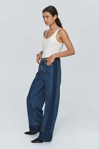 MARLE BORDER JEAN INDIGO/WASHED INDIGO