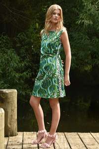 COOP BY TRELISE COOPER SHORT SHIFT DRESS GREEN & BLUE