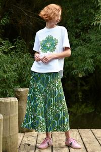 COOP BY TRELISE COOPER SKIPPED A PLEAT SKIRT GREEN & BLUE