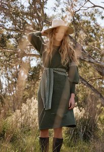 ONCE WAS SIERRA KNIT MIDI DRESS