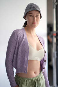 Standard Issue: STANDARD ISSUE COTTON FLORENTINE CARDIGAN CAMEO