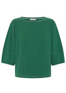POL HARLYN TOPSTITCH TEE GREEN