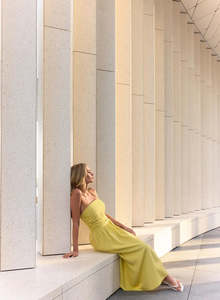 ESMAEE POPSICLE BANDEAU DRESS CITRUS