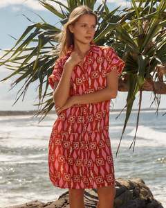 Dresses Jumpsuits: BETTY BASICS COPACABANA SHIRT DRESS SARDINIA GEO PRINT
