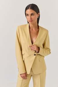 Jackets Coats: TUESDAY TUXEDO BLAZER BUTTER