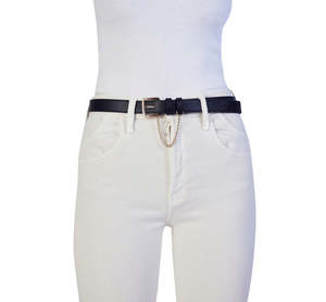 Belts: KATHRYN WILSON CLASSIC BELT BLACK CALF