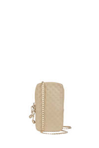 Handbags: KAREN WALKER MONOGRAM MINI BAG MACADAMIA