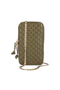 KAREN WALKER MONOGRAM MINI BAG DARK OLIVE