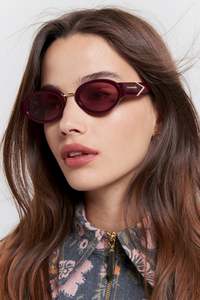 Eyewear: KAREN WALKER ALL OUT OXBLOOD