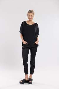 Nes: NES SATIN SECTION PANT BLACK