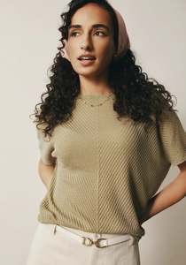 UNTOUCHED WORLD HAZE KNIT TEE ALOE