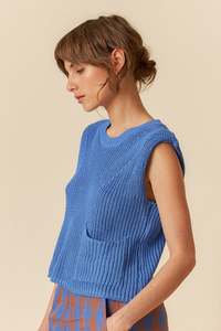 Knitwear: INDI & COLD PIA VEST AZUL KLEIN