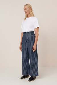 Jeans: KOWTOW SAILOR JEANS CHALK STRIPE
