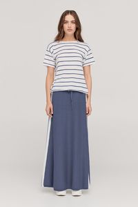 Taylor: TAYLOR STRIPE SOLACE TEE MIDNIGHT/IVORY