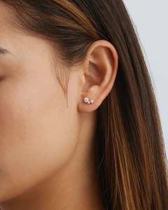 BY CHARLOTTE GOLD WHISPERS OF LOVE STUD EARRINGS