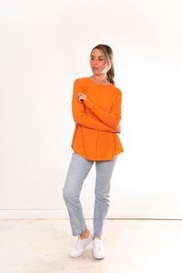 Bridge Lord: BRIDGE & LORD QUEEN ESSENTIAL CURVED HEM PAPAYA