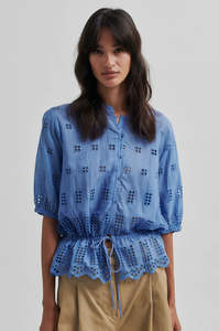 Second Female: SECOND FEMALE ELENORE SHIRT CORNFLOWER