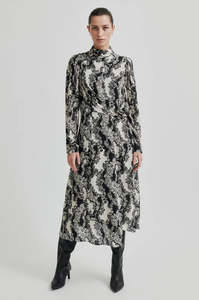 SECOND FEMALE BLUME DRESS BLACK FLORAL PRINT