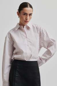 Second Female: SECOND FEMALE SOALON STRIPE SHIRT FESTIVE BLOOM