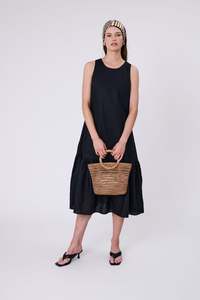 MARLOW VERONA LINEN DRESS BLACK