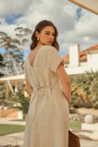 MARLOW SEVILLE LINEN DRESS NATURAL