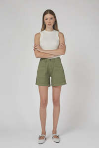 DRICOPER ZAPLIN SHORTS OIL GREEN