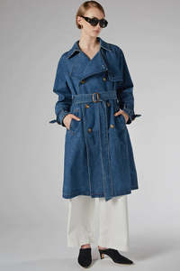 DRICOPER REYA DENIM TRENCH COAT