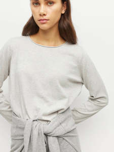 Juliette Hogan Lounge: JHL BY JULIETTE HOGAN CREW LONG SLEEVE GREYMARLE