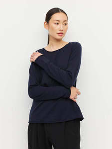 JHL BY JULIETTE HOGAN CREW LONG SLEEVE NAVY
