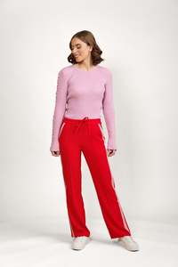 Knewe: KNEWE BOWIE PANT CHILLI/ROSE