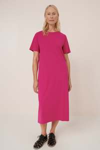 Kowtow: KOWTOW LIGHT TEE DRESS MAGENTA