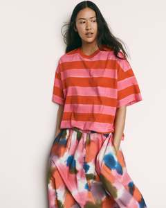 KOWTOW OVERSIZED BOXY TEE PAINTED STRIPE