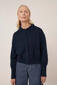 Kowtow: KOWTOW UTILITY CARDIGAN INDIGO