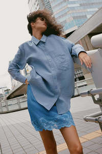 ROWIE RAMONA SILK LONG SLEEVE SHIRT