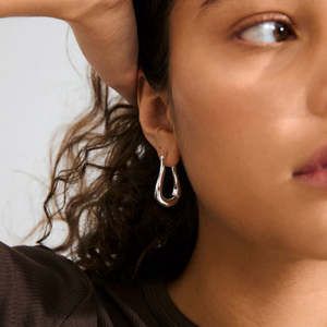 Pilgrim Jewellery: PILGRIM UNFOLD RECYCLED EARRINGS SILVER