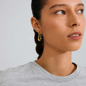 PILGRIM UNFOLD RECYLCED EARRINGS GOLD