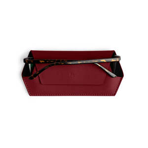 FOX & LEO GLASSES CASE BURGUNDY