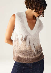 MOS THE LABEL COLETTE KNIT VEST MOCHA