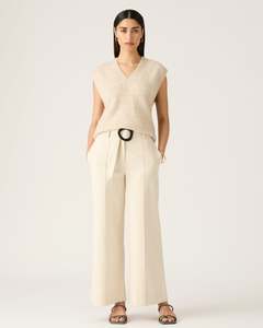 MOS VESPER KNIT VEST STONE