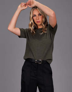 STORM MERINO CLASSIC TEE ARMY GREEN